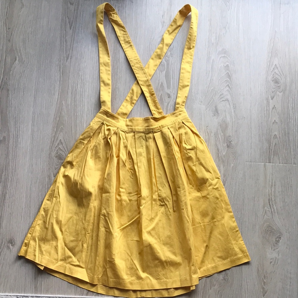 Couture for everybody- Yellow Suspender Skirt, size Large